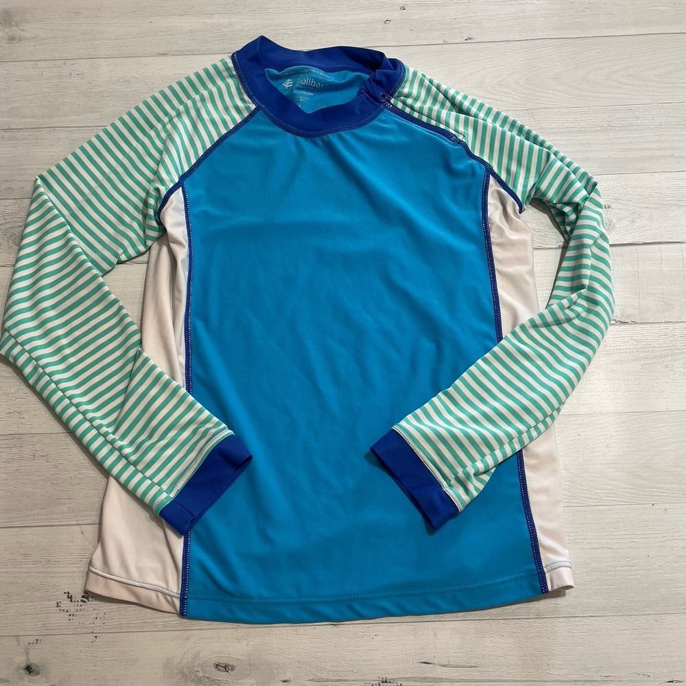 Coolibar kids long sleeve rash guard‎ sun shirt youth large